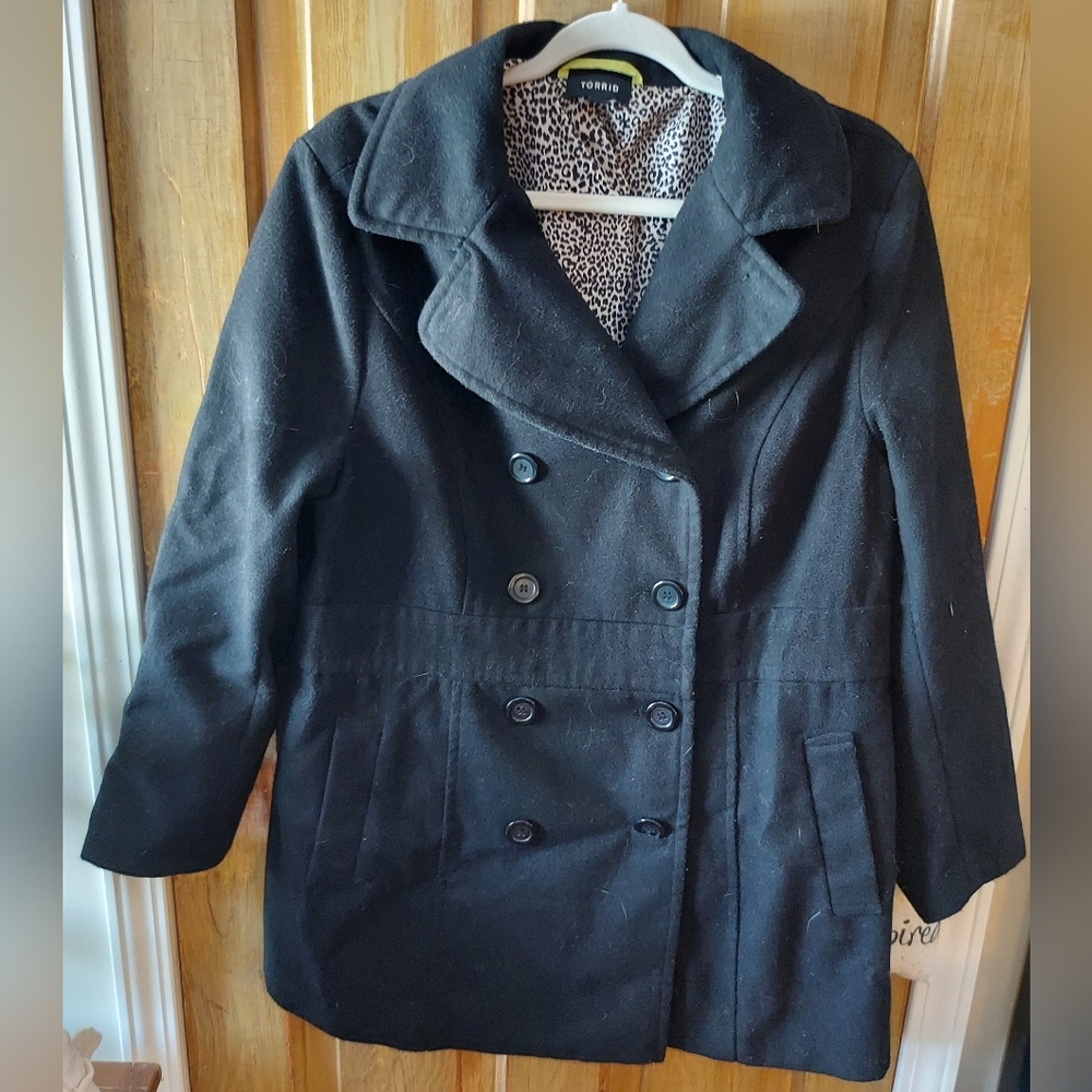 Torrid Black Pea Coat